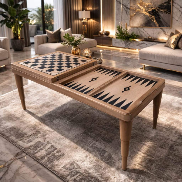 8-YENİ TAVLA SATRANÇ SEHPA DİKDÖRTGEN