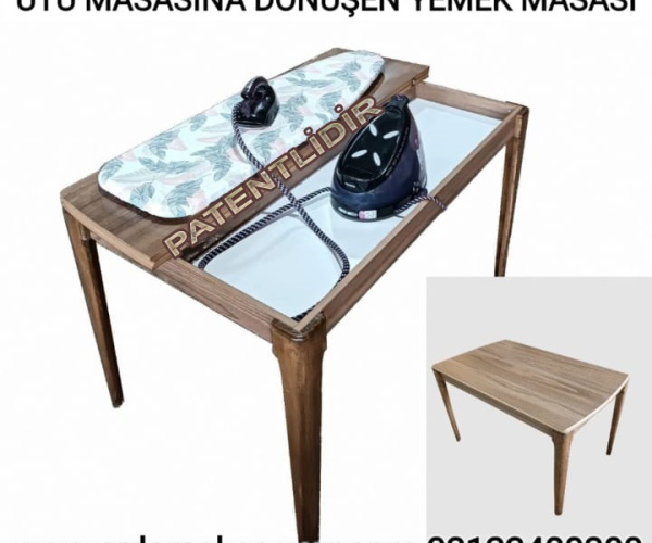 1-Patentli Ütü Masasına Dönüşen Yemek Masası