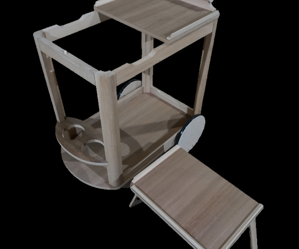 10-YATAK TEPSİLİ SERVİS ARABASI (HAM-BOYASIZ)