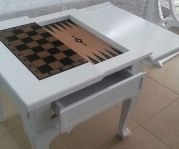 YAN KAPAKLI TAVLA SATRANÇ SEHPA