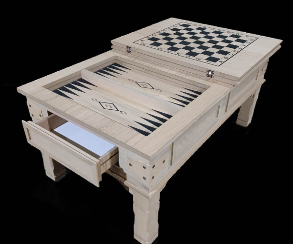 11-RUSTİK TAVLA SATRANÇ SEHPA