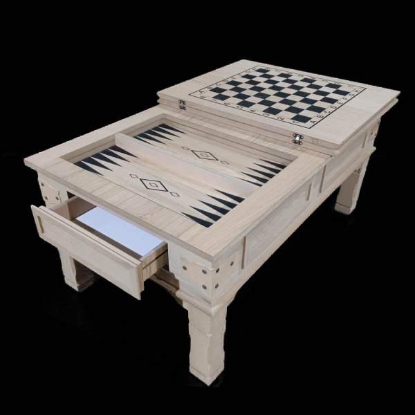 11-RUSTİK TAVLA SATRANÇ SEHPA